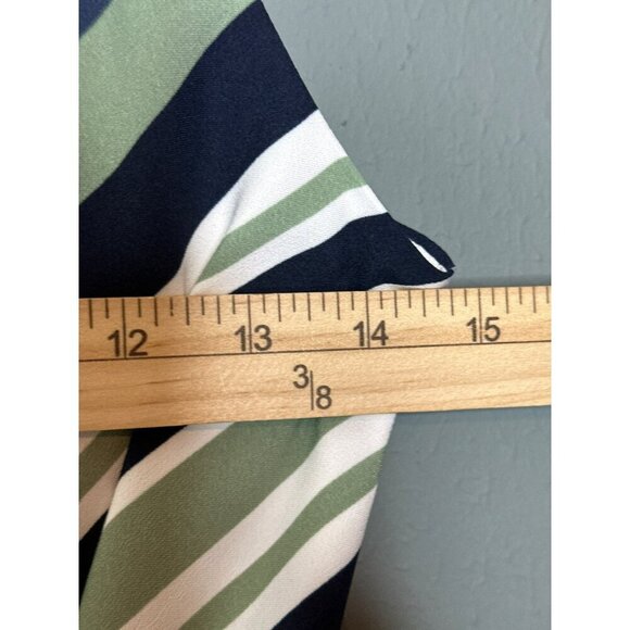 Ann Taylor LOFT Women's Medium Sleeveless Midi Wrap Dress Striped NWT - Picture 15 of 16